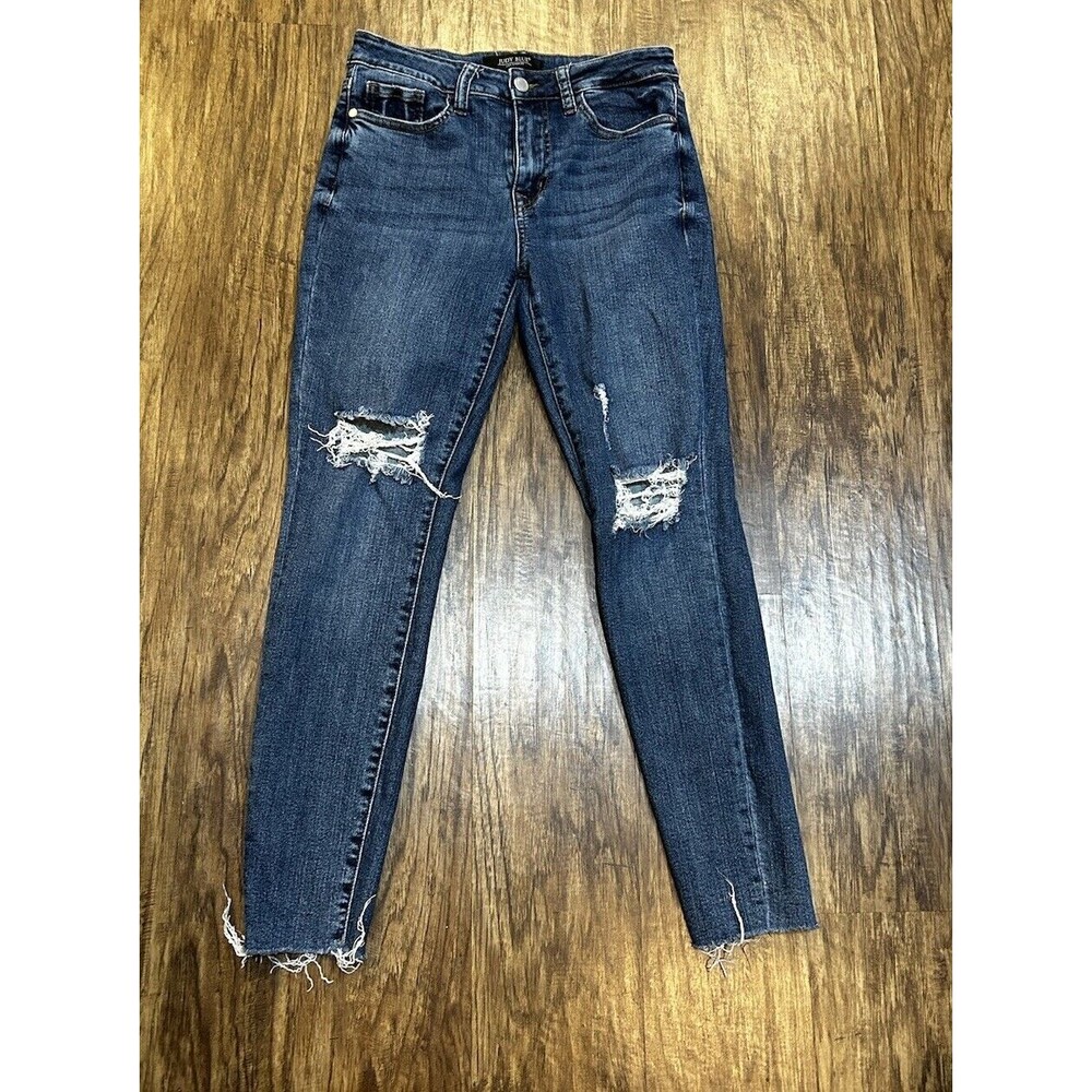 Judy Blue Skinny Fit Jeans Women’s 5/27 Distressed Raw Hem Stretch